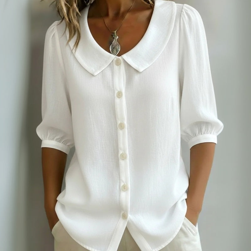 Casual Enfärgad Blus