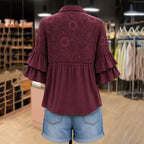 Vintageblus Med Blommönster
