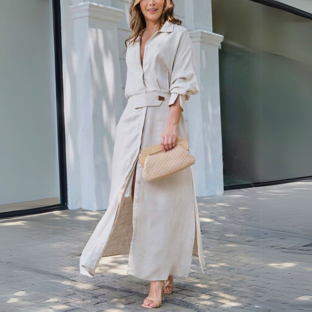 Beeckhoven™ | Chic Maxi Dress with V-Neck