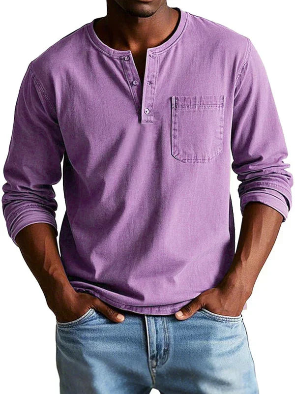 Nordholm Stockholm™ | Långärmad Casual Henley-tröja
