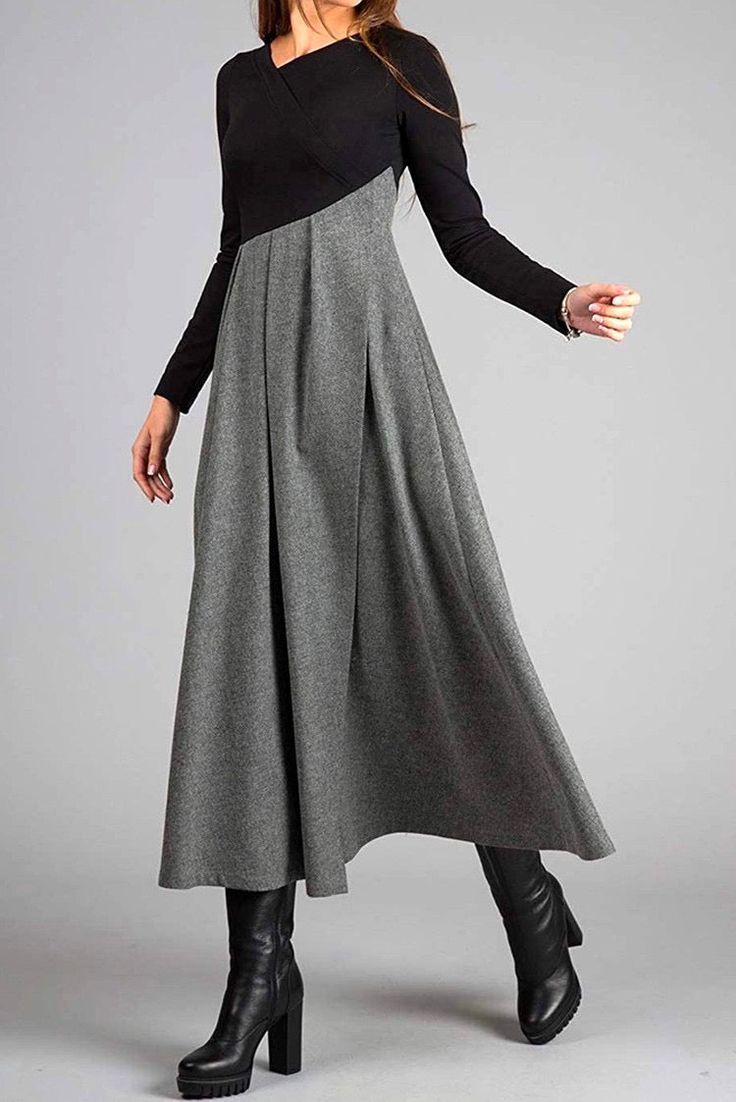 Casa™ | Maxi Klänning med Långa Ärmar