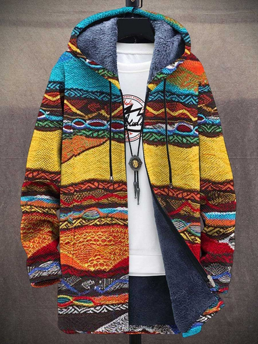 Luxe cardigan inspirerad av konst
