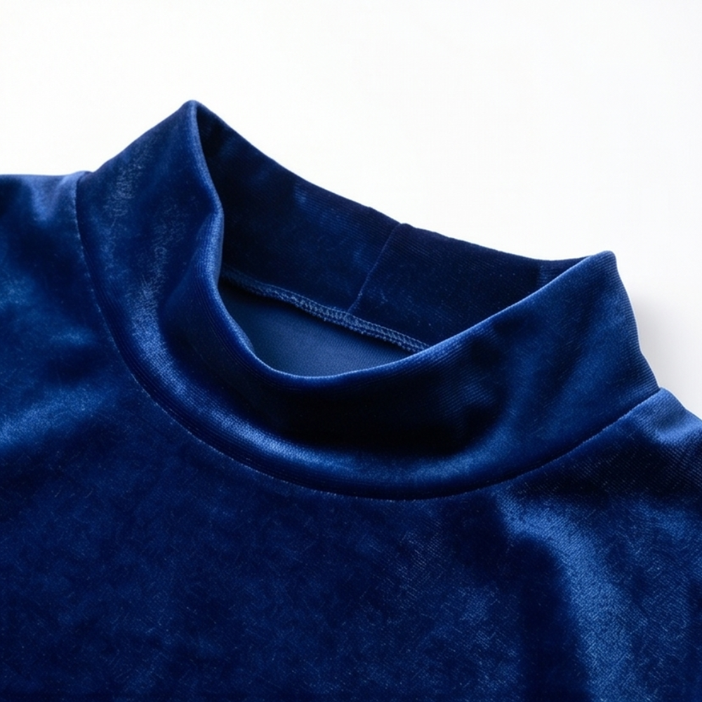 Velvet Midi Cocoon Dress for Women with Convenient Pockets