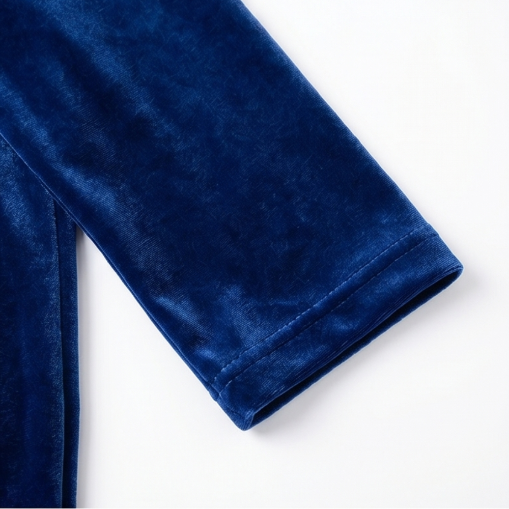 Velvet Midi Cocoon Dress for Women with Convenient Pockets