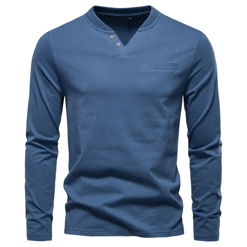 Beeckhoven™ | Långärmad Henley T-shirt