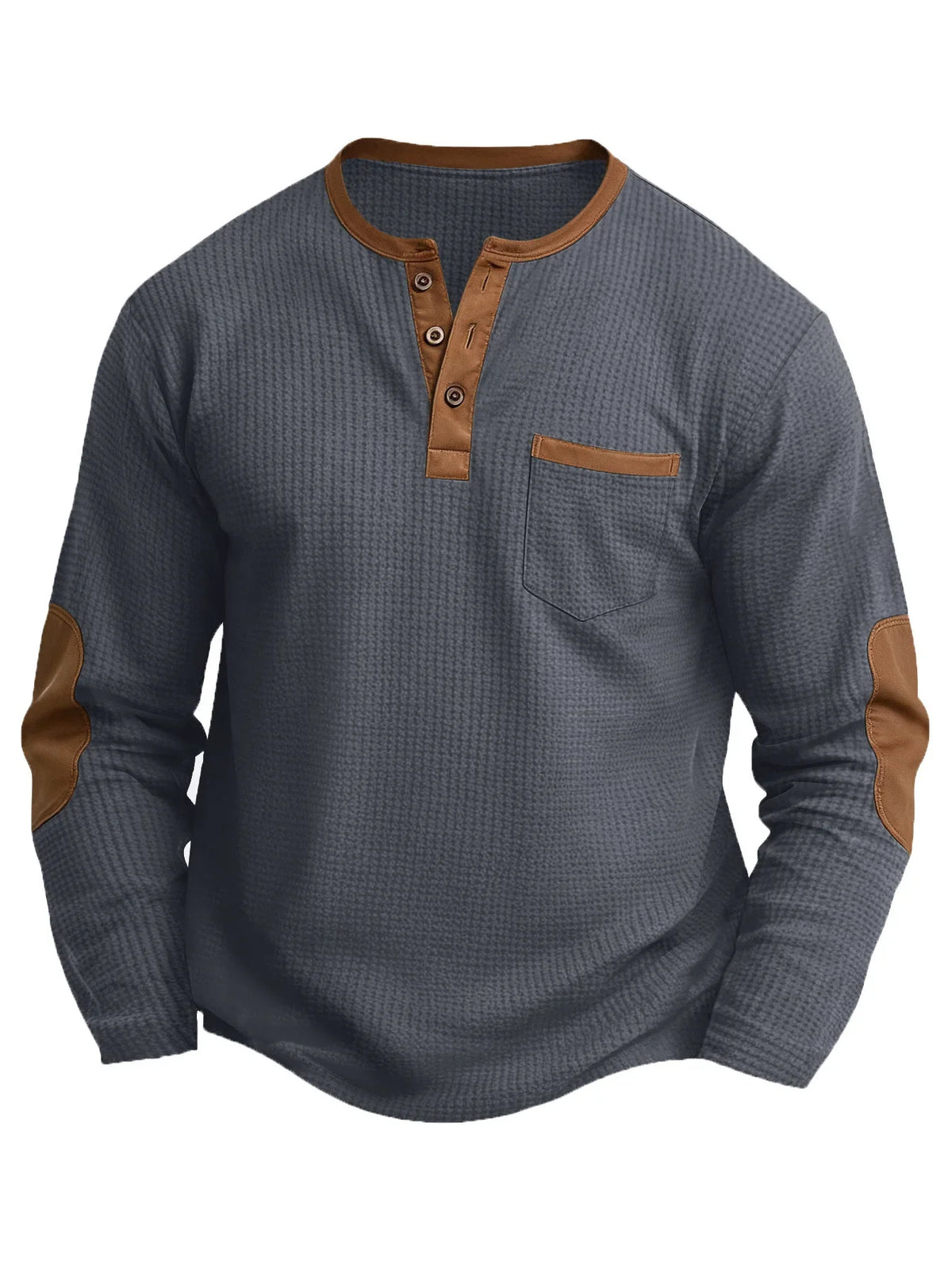 Beeckhoven™ | Casual Wafelstructuur Henley Trui
