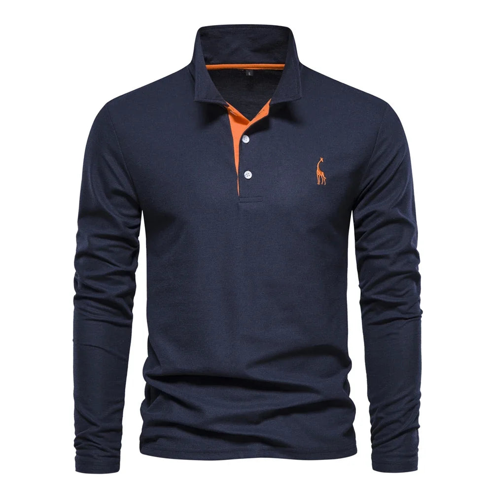 Beeckhoven™ | Långärmad Casual Herr Poloshirt