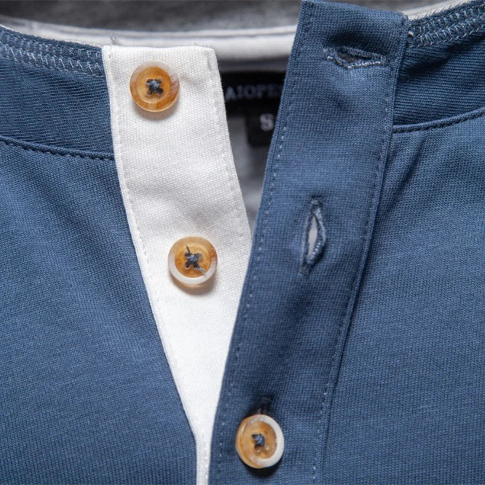 Beeckhoven™ | Långärmad Henley Skjorta för Herr