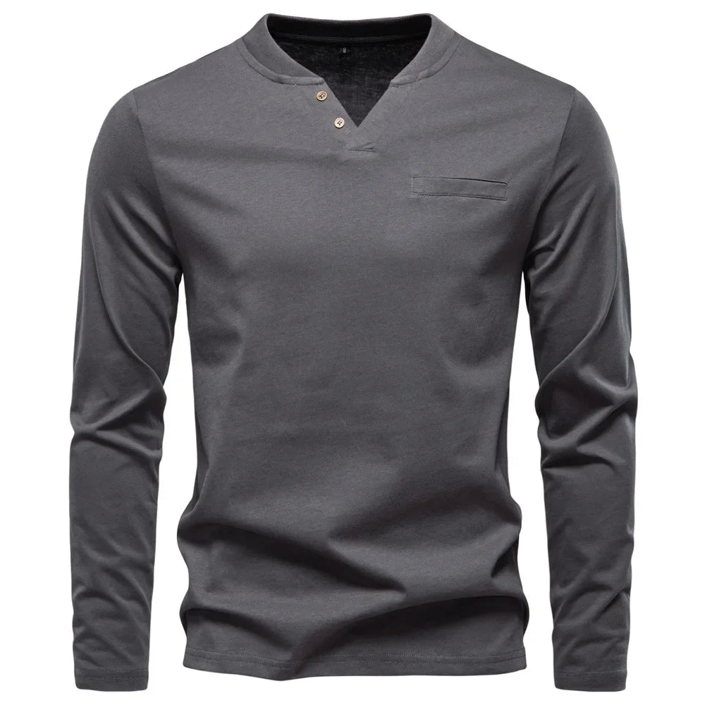 Beeckhoven™ | Långärmad Henley T-shirt