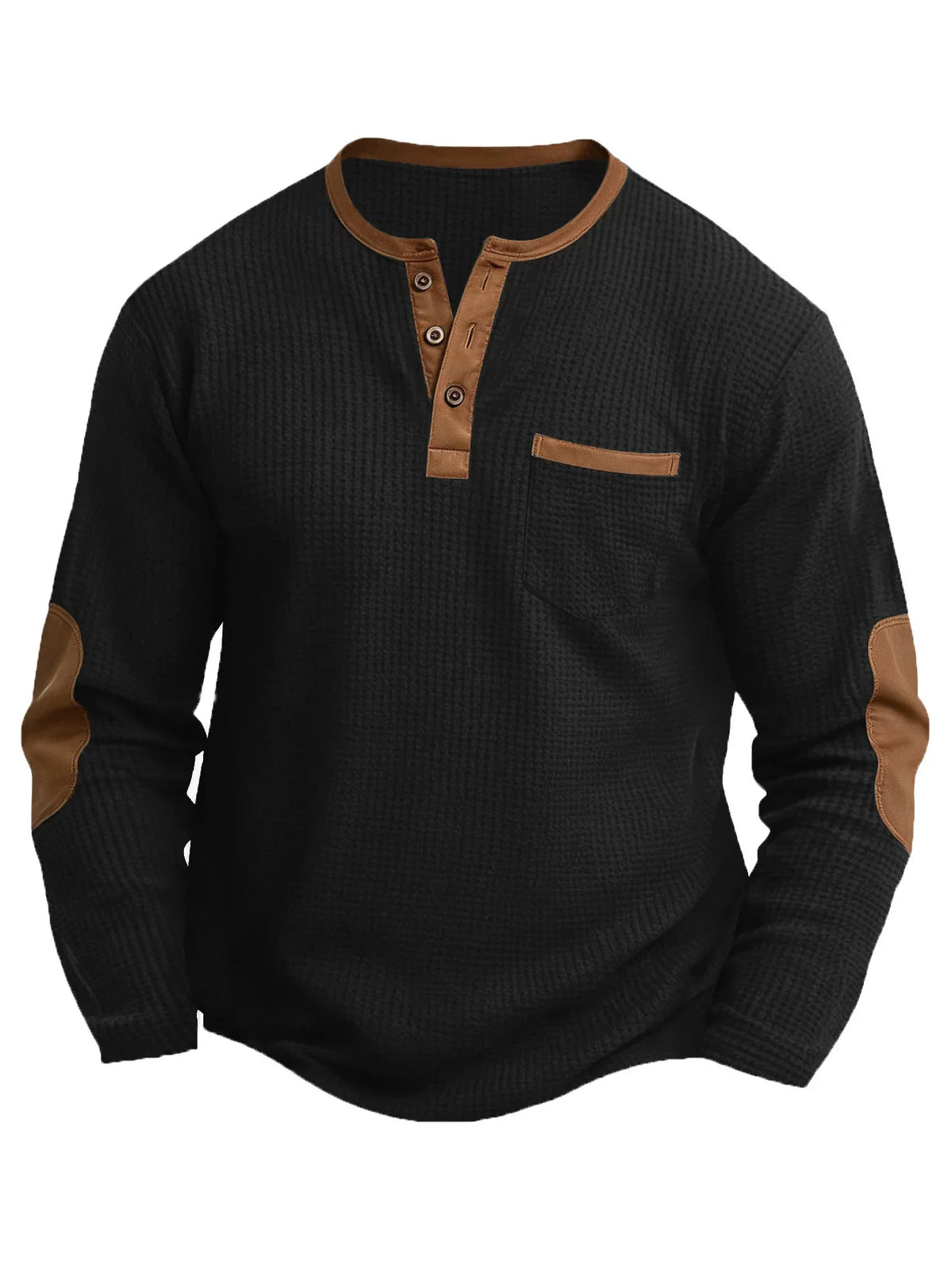 Beeckhoven™ | Casual Wafelstructuur Henley Trui