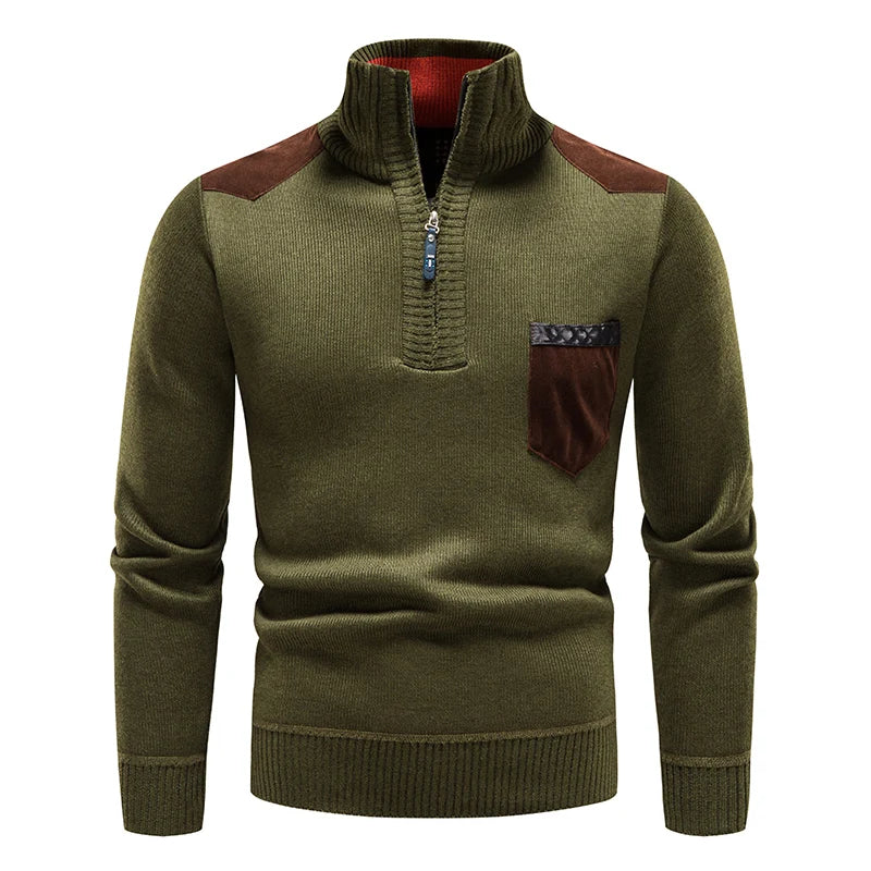 Nordholm Stockholm™ | Herr Fleece-tröja med Halv Dragkedja