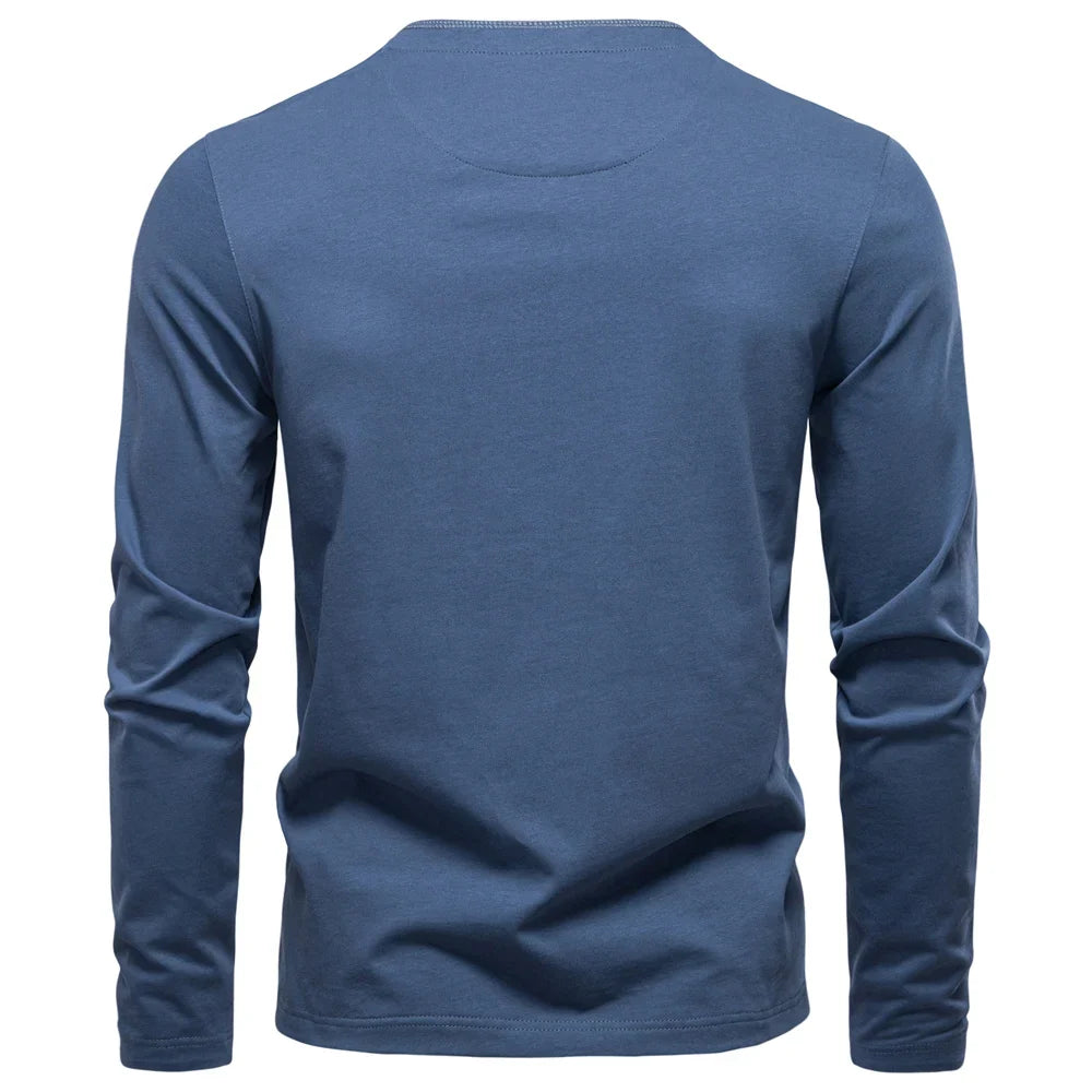 Beeckhoven™ | Långärmad Henley Skjorta för Herr