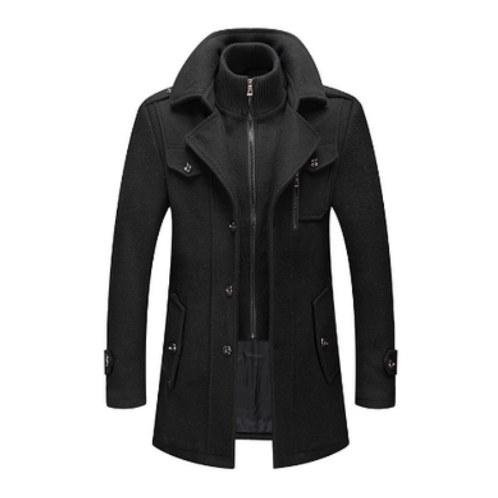 Icone™ WinterCoat: Lyxig Dubbel Krage Stilren Vinter Trenchcoat