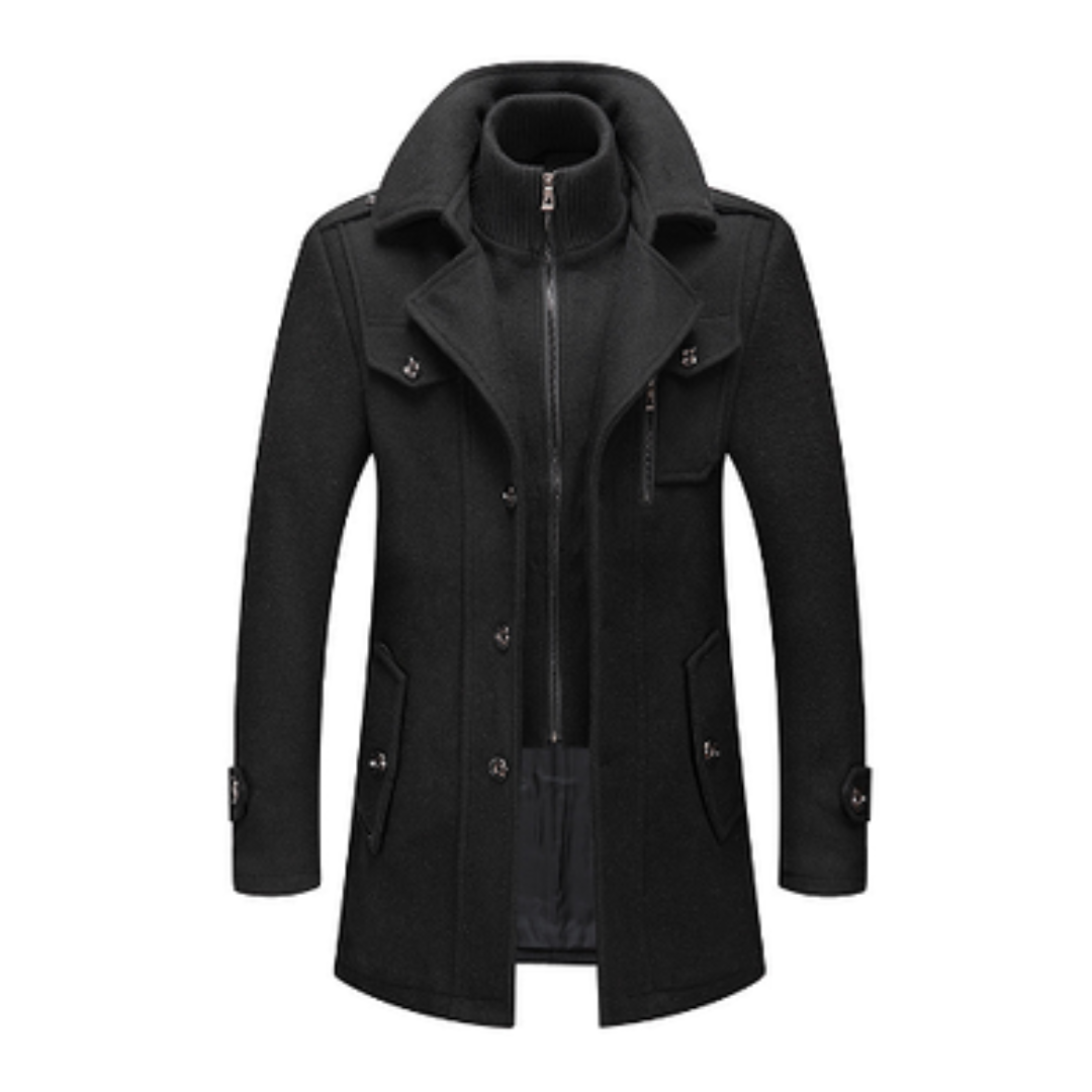 Icone™ WinterCoat: Lyxig Dubbel Krage Stilren Vinter Trenchcoat
