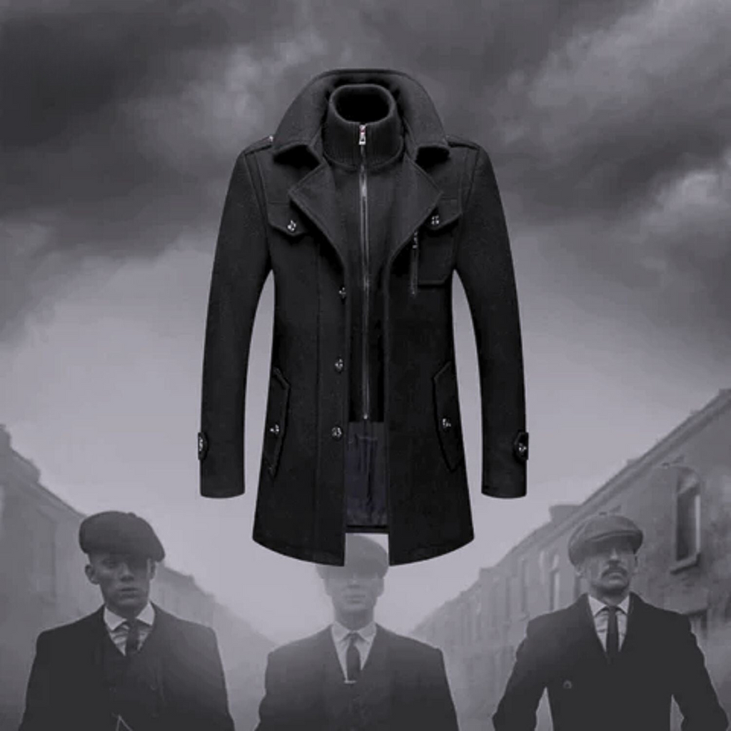 Icone™ WinterCoat: Lyxig Dubbel Krage Stilren Vinter Trenchcoat