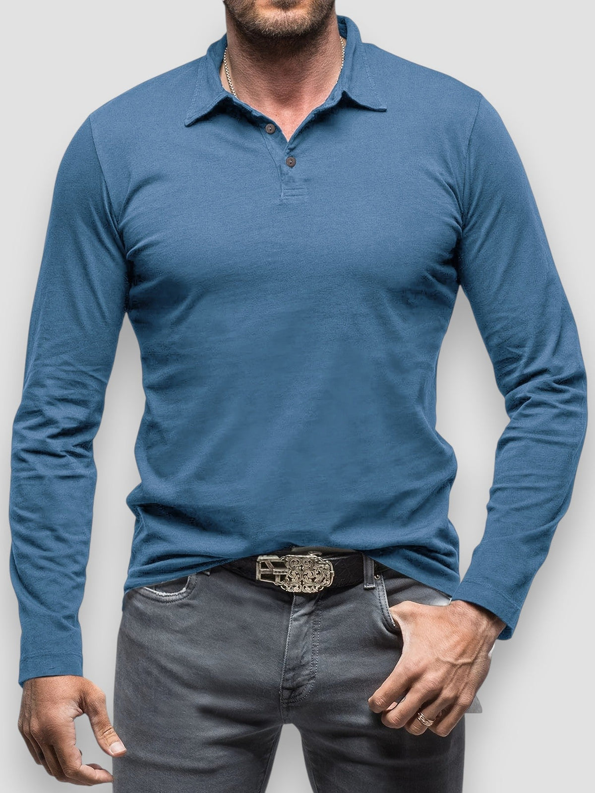 Beeckhoven™ | Elegant Vintage Skjorta med Långa Ärmar